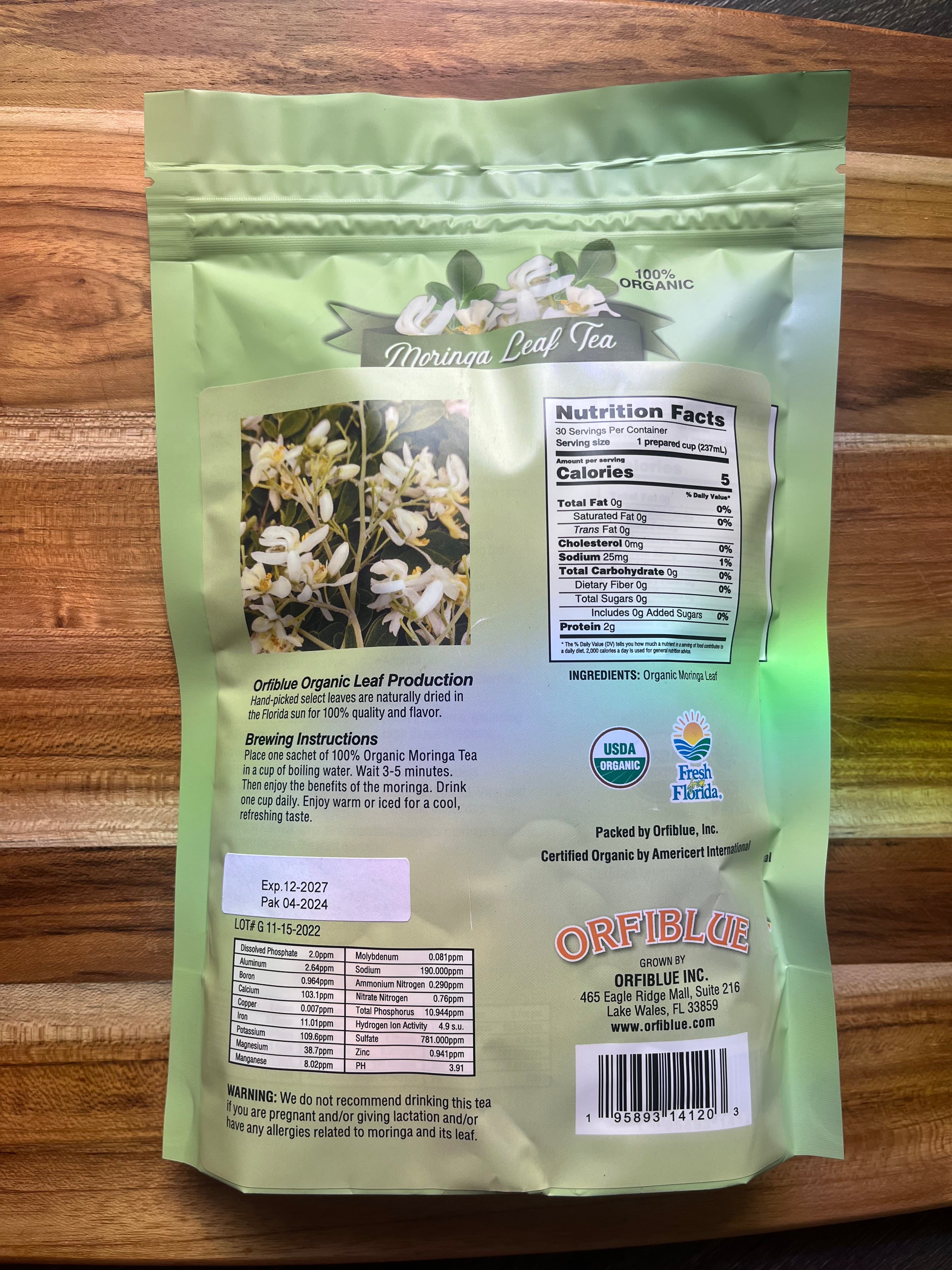 Organic Moringa Leaf Tea