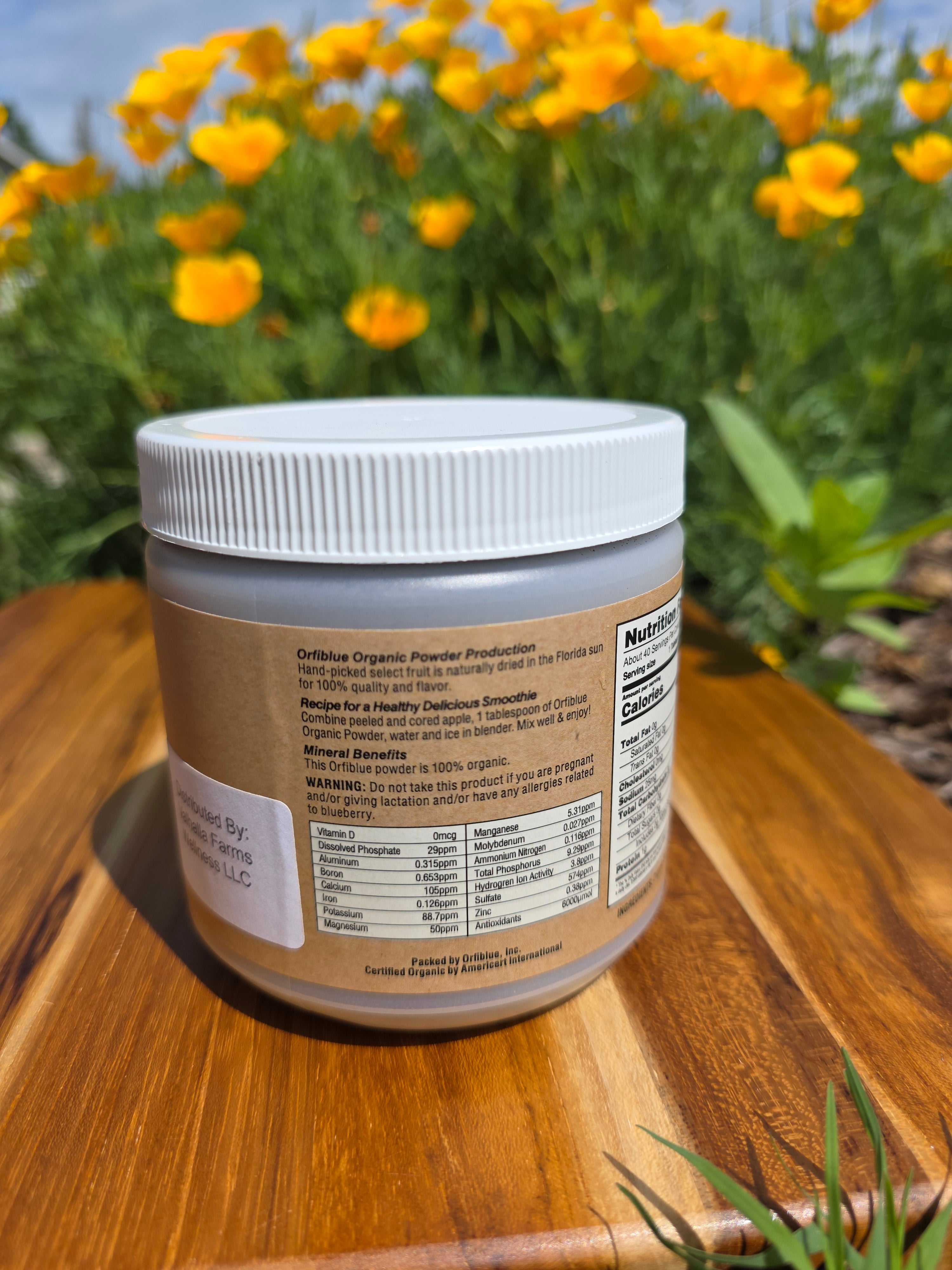 USDA Organic Blueberry Fruit Powder – 8 oz